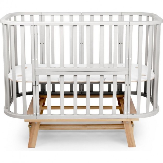 Детская кроватка SWEET BABY BAROCCO NEW с маятником Серый/Белый 427033 Детская кроватка SWEET BABY BAROCCO NEW с маятником Серый/Белый 427033