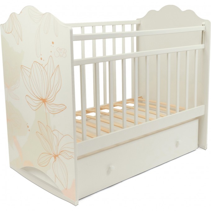 Детская кроватка SWEET BABY BEATRICE Avorio (слоновая кость) колесо-качалка с ящиком 426685 Детская кроватка SWEET BABY BEATRICE Avorio (слоновая кость) колесо-качалка с ящиком 426685