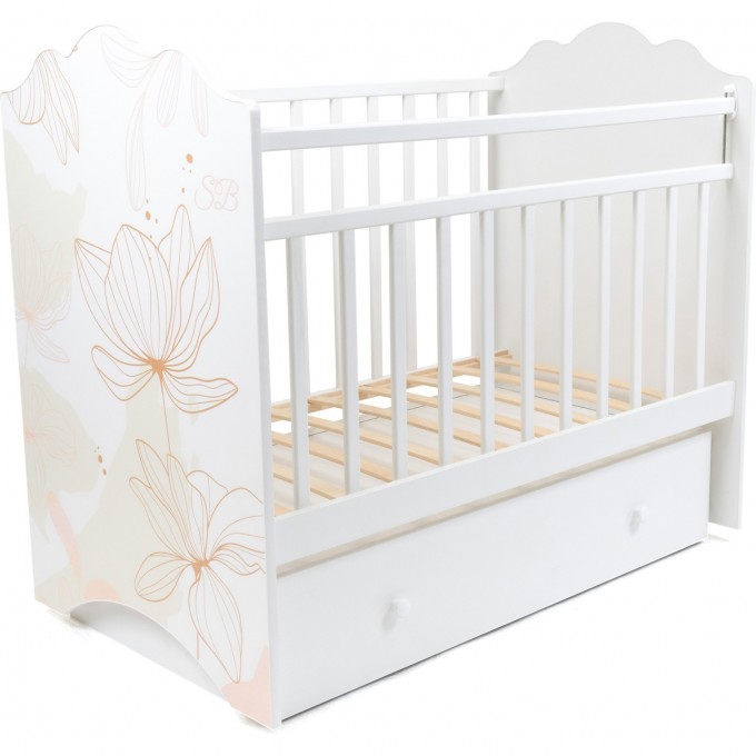 Детская кроватка SWEET BABY BEATRICE Bianco (белый) маятник с ящиком 426686 Детская кроватка SWEET BABY BEATRICE Bianco (белый) маятник с ящиком 426686