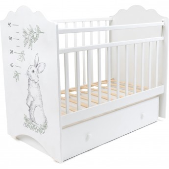Детская кроватка SWEET BABY MAGICA с маятником Bianco (белое море)