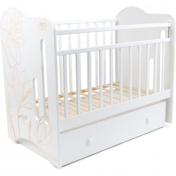 Детская кроватка SWEET BABY ROSMINI Bianco (белый) маятник с ящиком