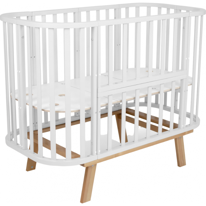 Детская кроватка SWEET BABY с маятником Barocco New Белый/Натуральный 427000 Детская кроватка SWEET BABY с маятником Barocco New Белый/Натуральный 427000