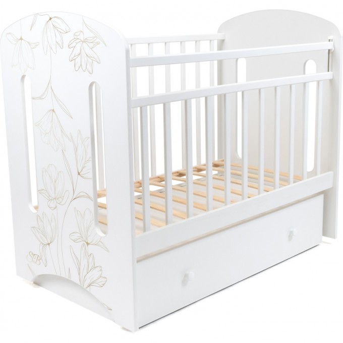 Детская кроватка SWEET BABY SOFIA Bianco (белый) маятник с ящиком 426684 Детская кроватка SWEET BABY SOFIA Bianco (белый) маятник с ящиком 426684