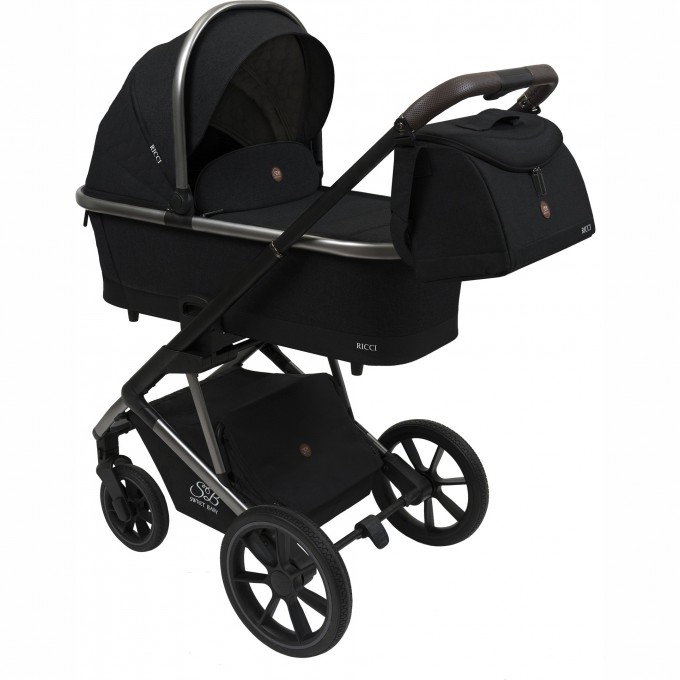 Коляска 2в1 SWEET BABY RICCI Black 426669 Коляска 2в1 SWEET BABY RICCI Black 426669