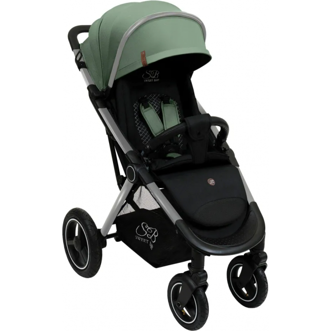 Прогулочная коляска SWEET BABY SUBURBAN COMPATTO Silver Green (Air) 426794 Прогулочная коляска SWEET BABY SUBURBAN COMPATTO Silver Green (Air) 426794